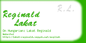 reginald lakat business card